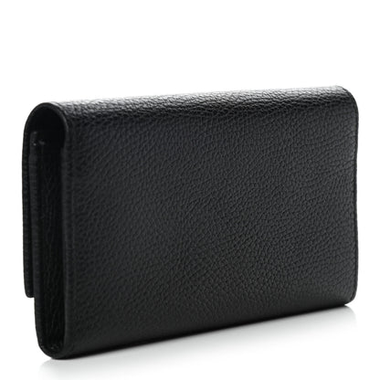 Gucci Calfskin Garden Continental Wallet Black 3 of 10