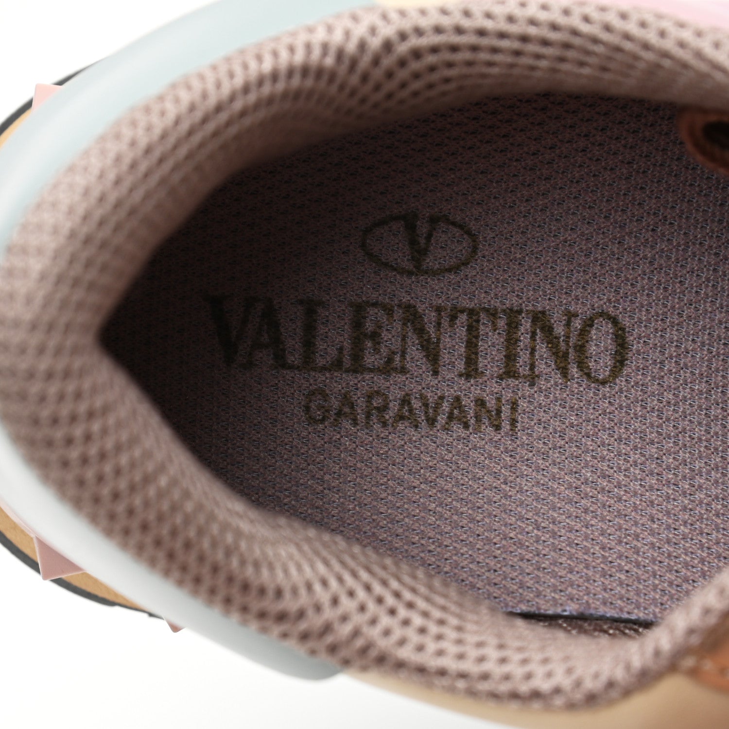 Valentino Garavani Metallic Nappa Suede Camouflage Womens Rockrunner Sneakers 37 Multicolor 7 of 8
