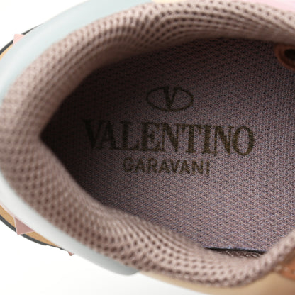 Valentino Garavani Metallic Nappa Suede Camouflage Womens Rockrunner Sneakers 37 Multicolor 7 of 8