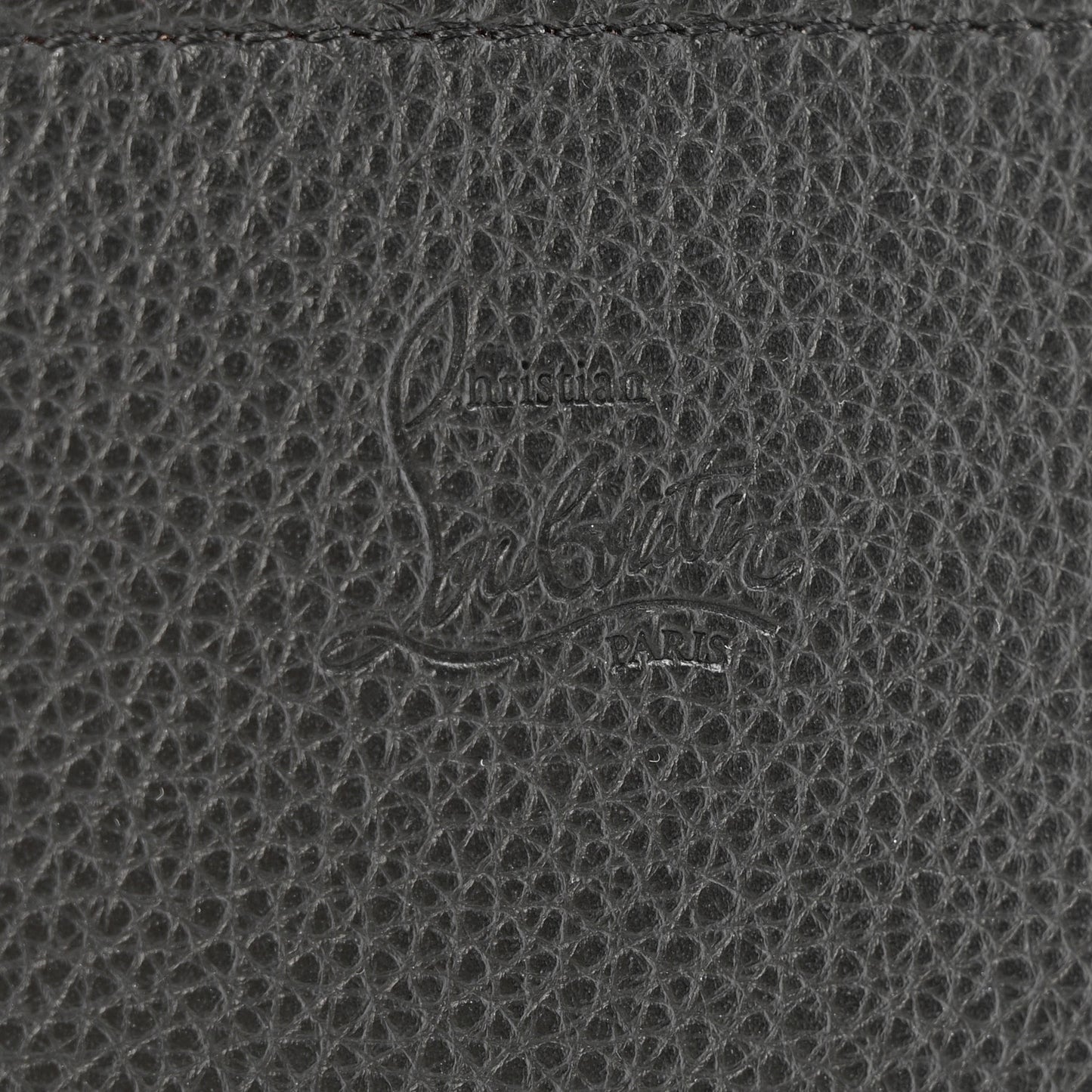 Calfskin Spikes Loubinthesky Paloma Clutch Black