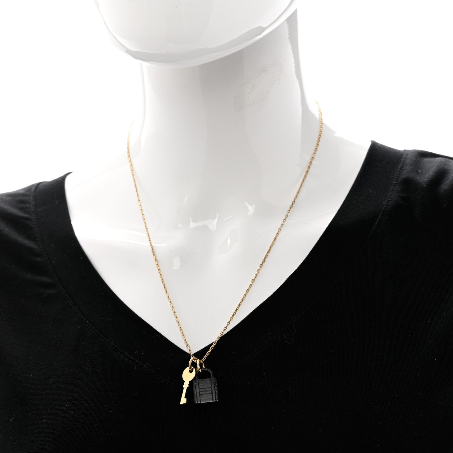 Permabrass Buffalo Horn Amulette Padlock PM Pendant Necklace
