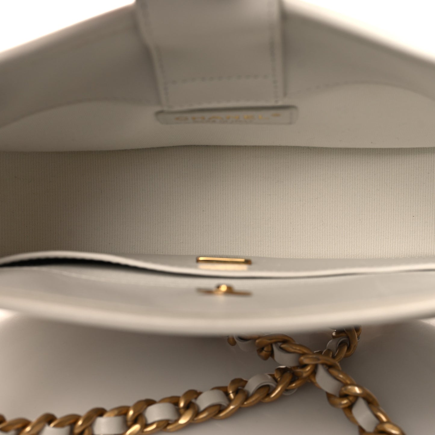Calfskin Quilted CC Hobo Handbag White