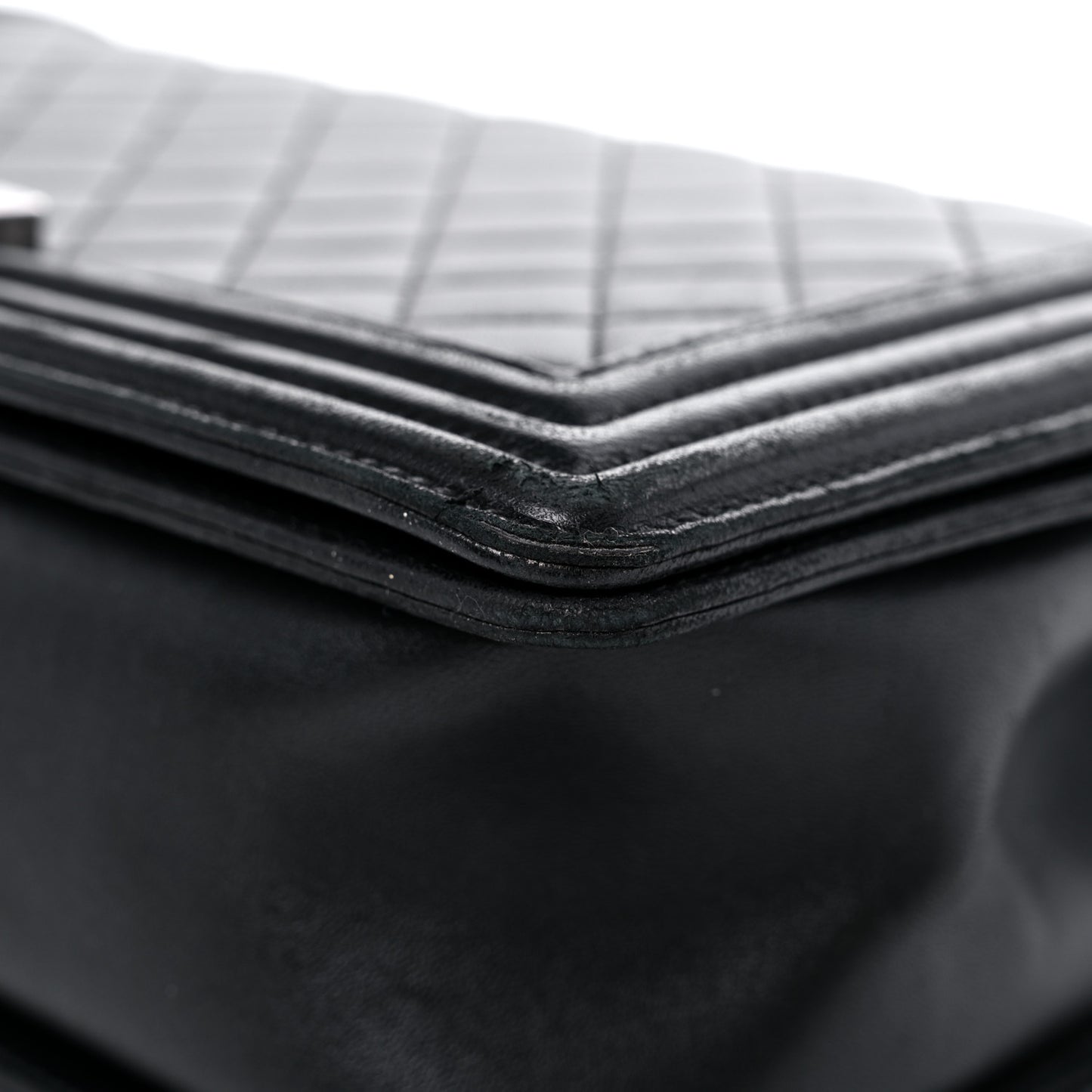 Lambskin Quilted New Medium Boy Flap Black