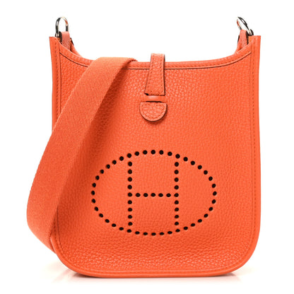 Hermes Taurillon Clemence Amazone Evelyne TPM Orange Craie 1 of 10