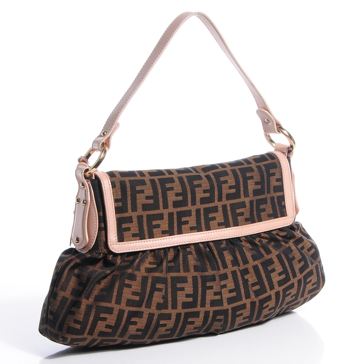 Fendi Zucca Medium Chef Shoulder Bag Tobacco Pink 3 of 10