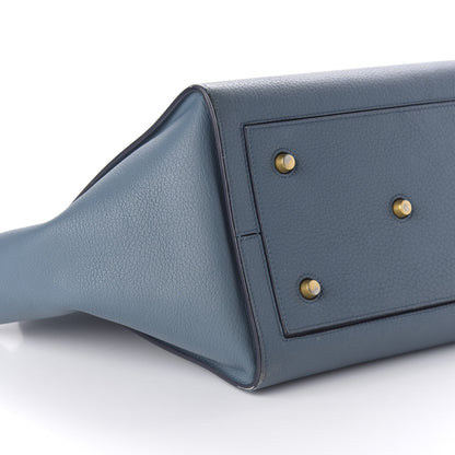 Celine Grained Calfskin Small Tie Knot Tote Denim 6 of 12