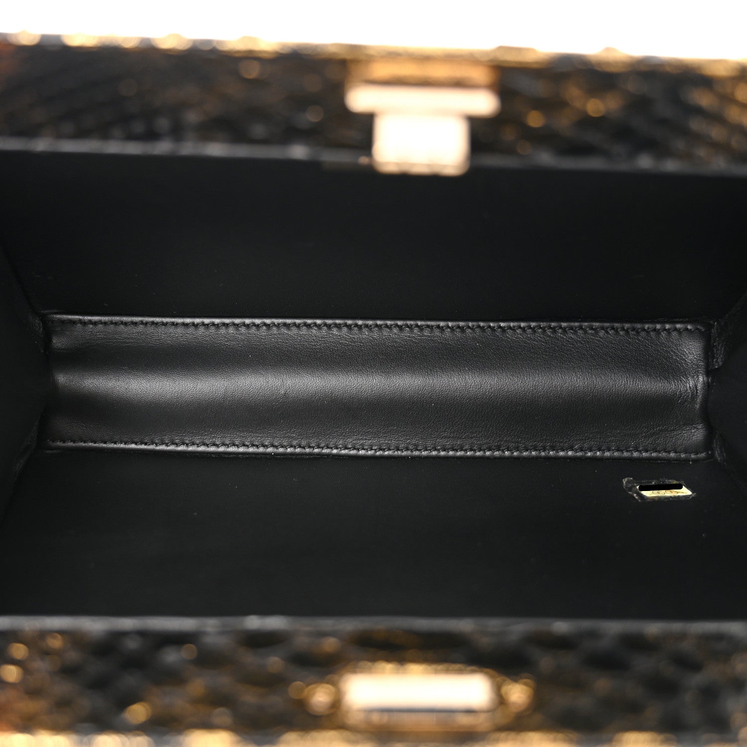 Chanel Snakeskin 2.55 Reissue Clutch Bag Black Gold 5 of 10