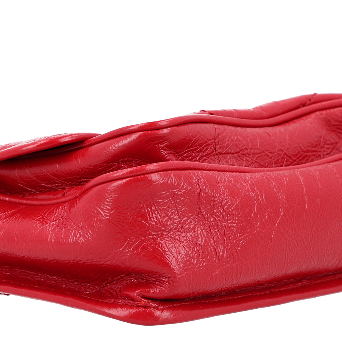 Crinkled Calfskin Matelasse Monogram Baby Niki Chain Satchel Rouge Eros
