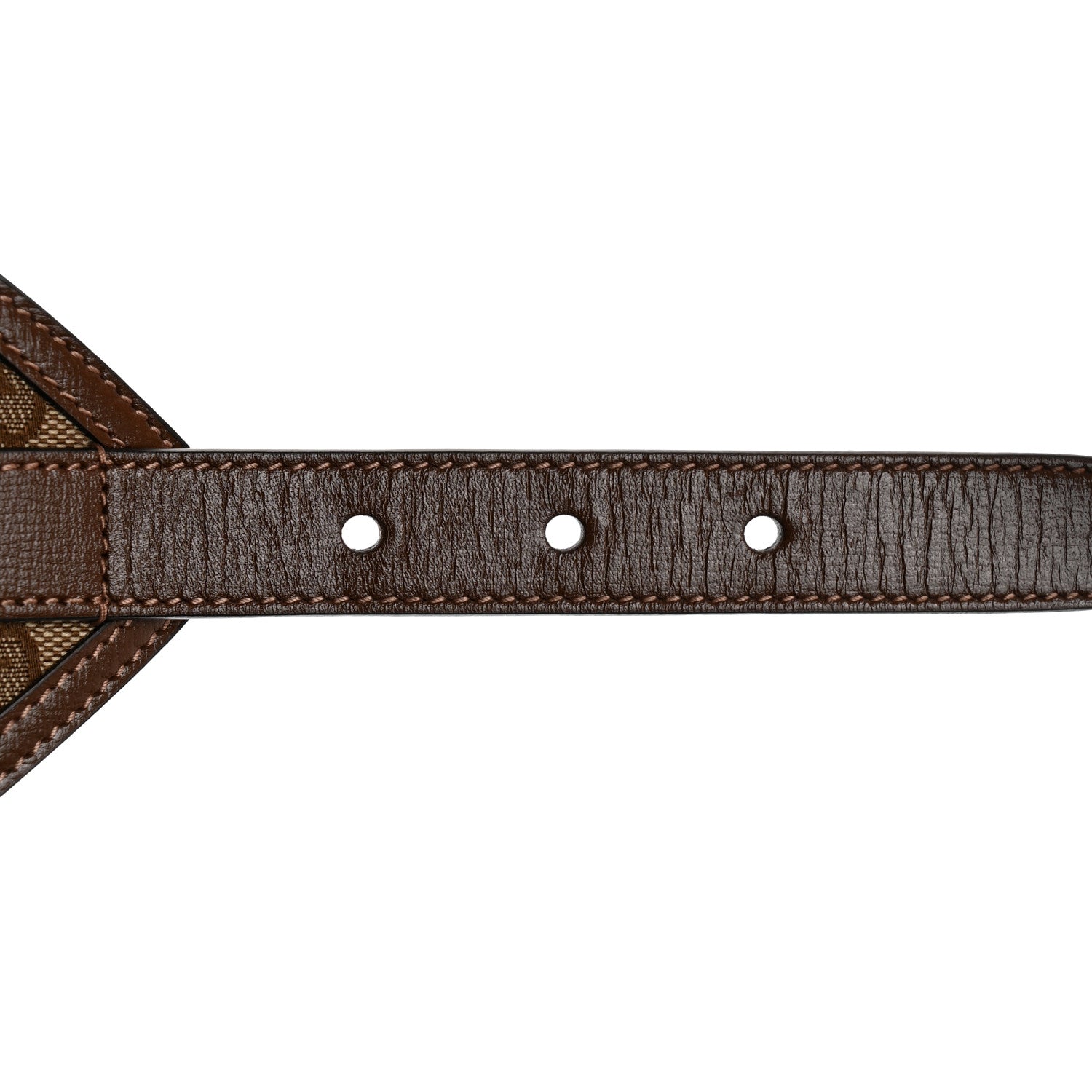 Gucci GG Supreme Monogram Equestrian Wide Belt 95 38 Brown 4 of 5