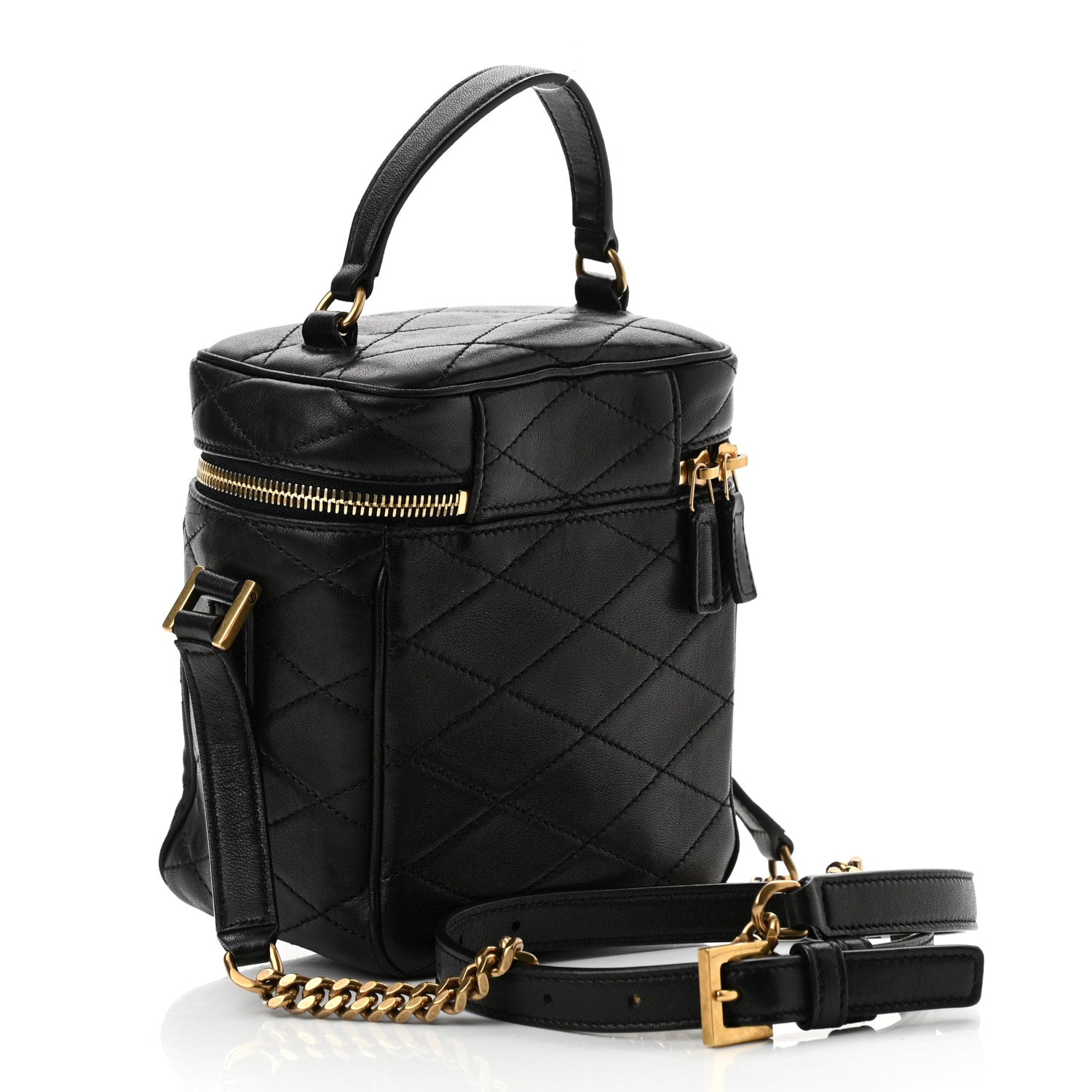 Saint Laurent Lambskin Quilted Vanity Bag Black 3 of 10