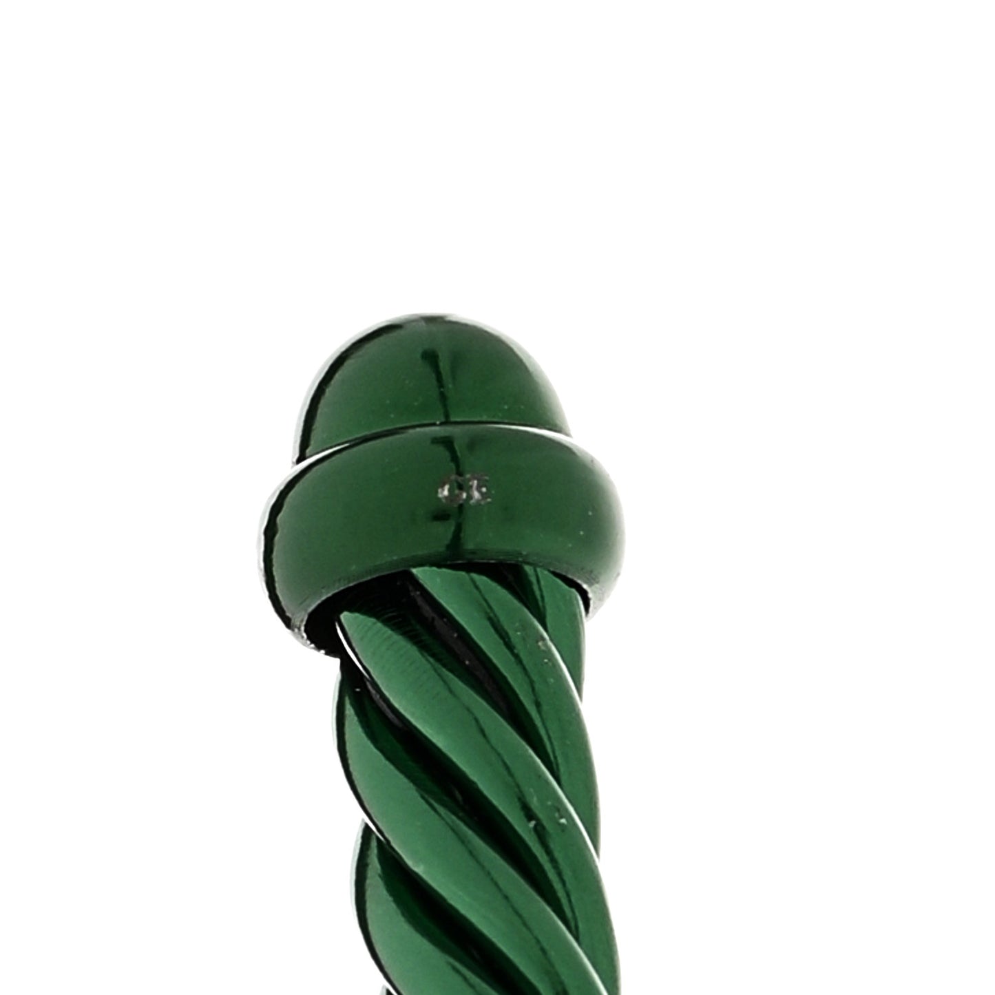 Aluminum 4mm Classic Cable Bracelet Green