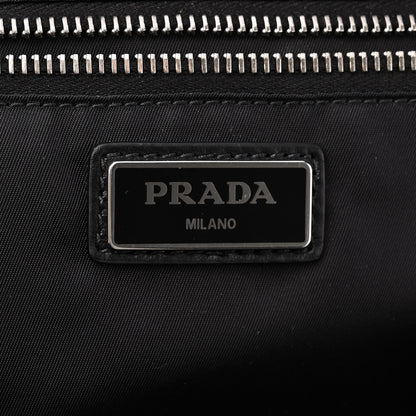 Prada Nylon Medium Boxy Backpack Black Olive 5 of 9