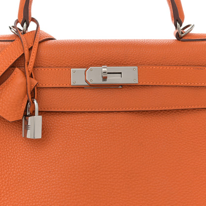 Hermes Togo Kelly Retourne 28 Potiron Gold 8 of 18