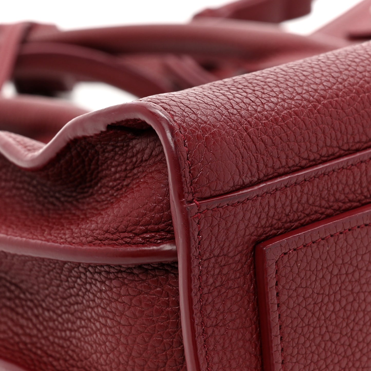 Grained Calfskin Small Supple Sac De Jour Dark Pallisandre