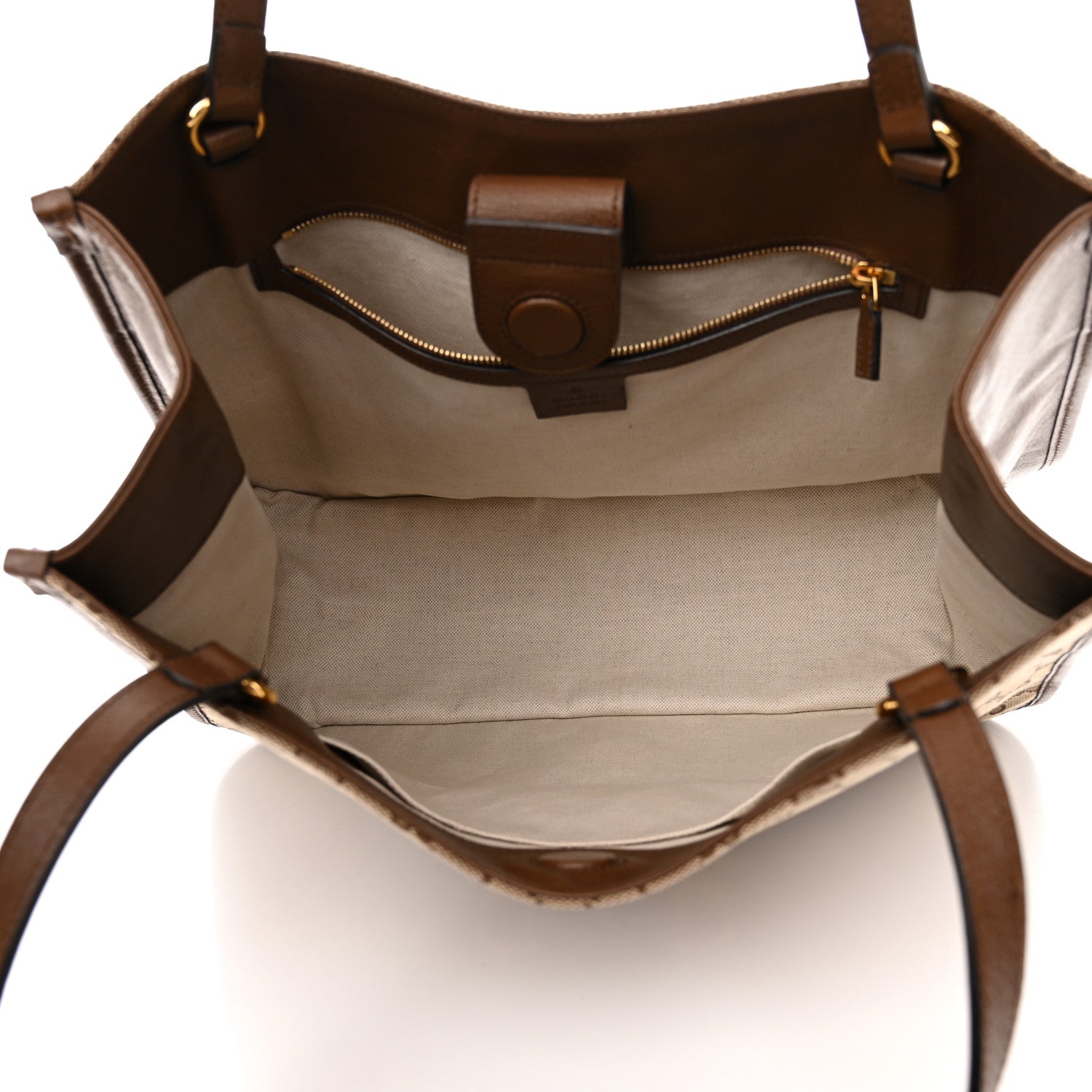 Gucci Monogram Horsebit 1955 Tote Bag Beige Brown Sugar 5 of 15