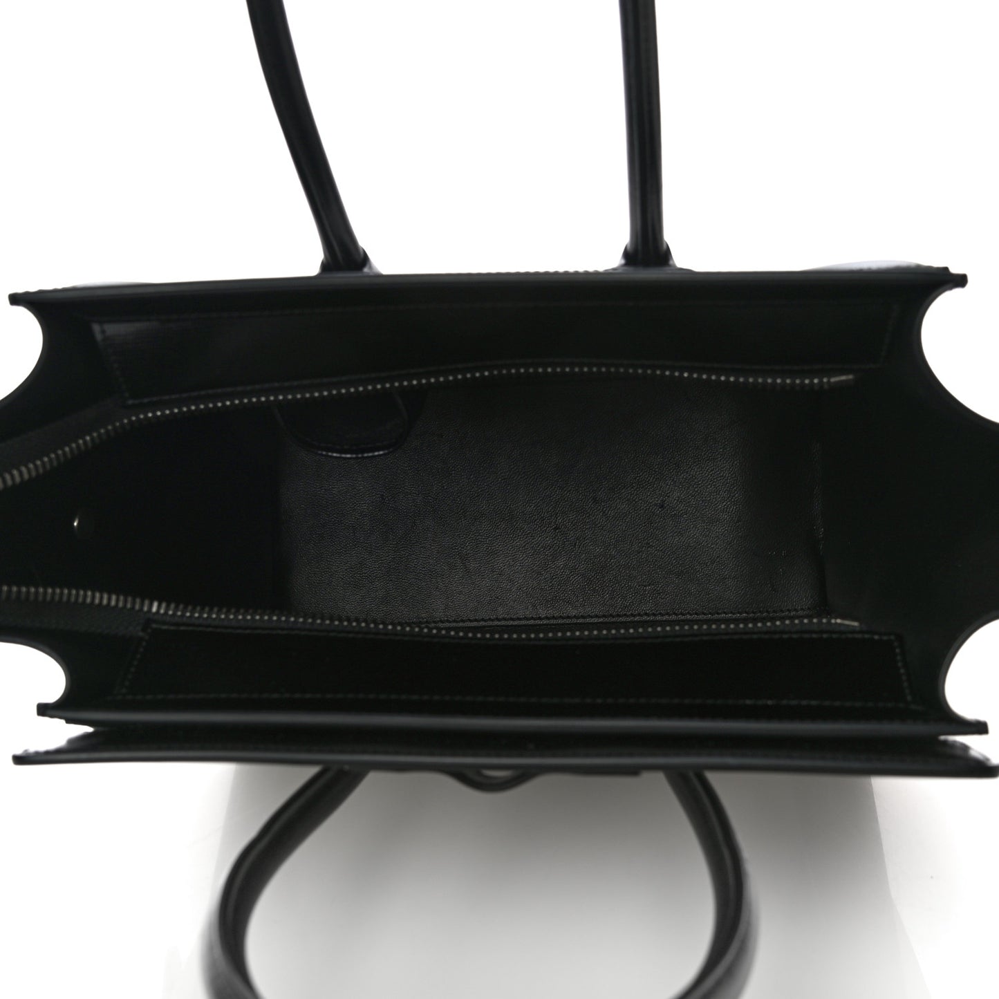 Smooth Calfskin Lizard Embossed Bi-Color Micro Luggage Black White