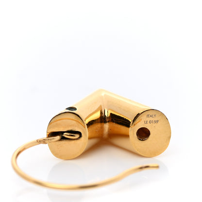 Louis Vuitton Brass Essential V Hoop Earrings Gold 4 of 4