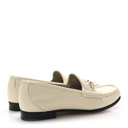 Gucci Betis Glamour Calfskin Womens 1953 Horsebit Loafers 37.5 Mystic White 5 of 8