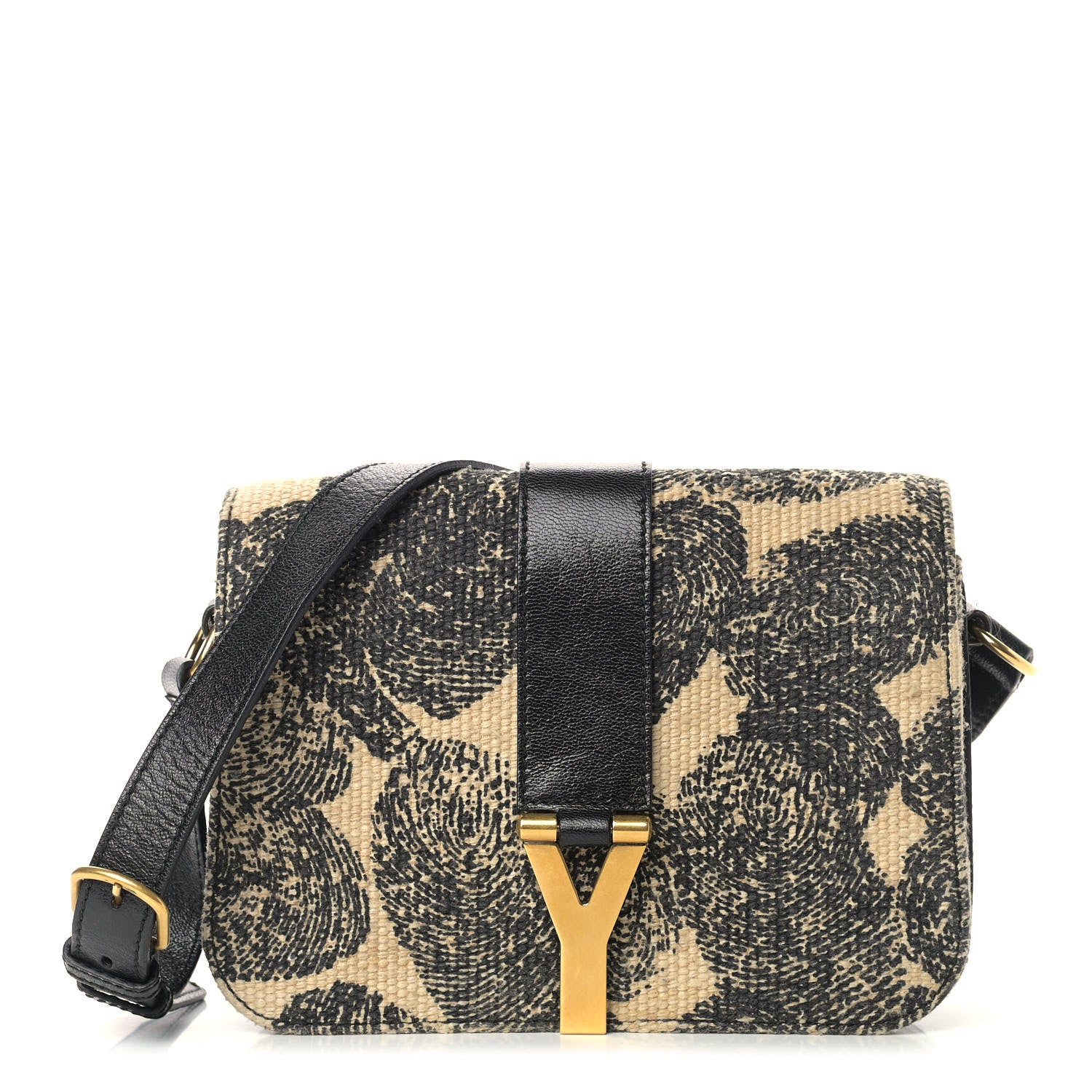 Saint Laurent Canvas Printed Medium ChYc Flap Black 1 of 13