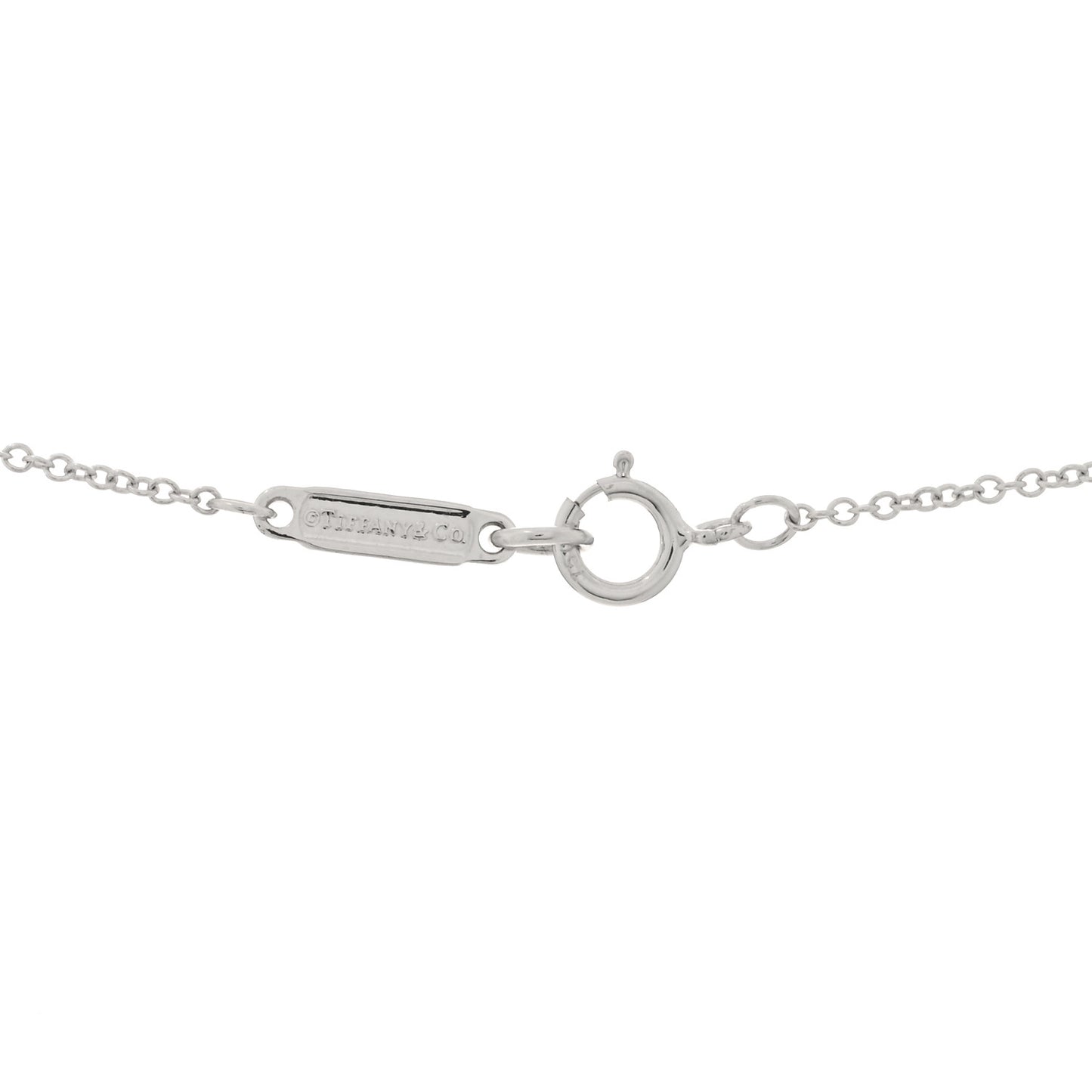 18K White Gold Diamond Mini Metro Anchor Pendant Necklace