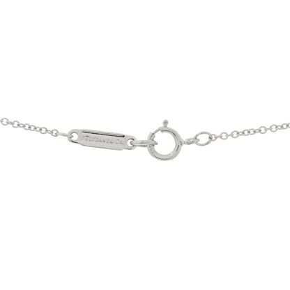 Tiffany 18K White Gold Diamond Mini Metro Anchor Pendant Necklace 3 of 4