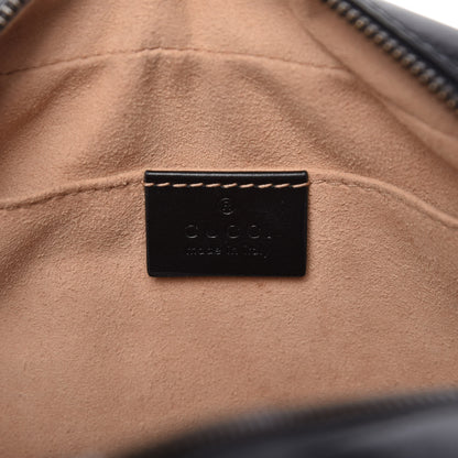 Gucci Calfskin Matelasse Small GG Marmont Chain Shoulder Bag Black 8 of 10