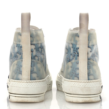Christian Dior Technical Canvas Oblique Pixel Mens B23 High Top Sneakers 35 Beige Blue 6 of 16