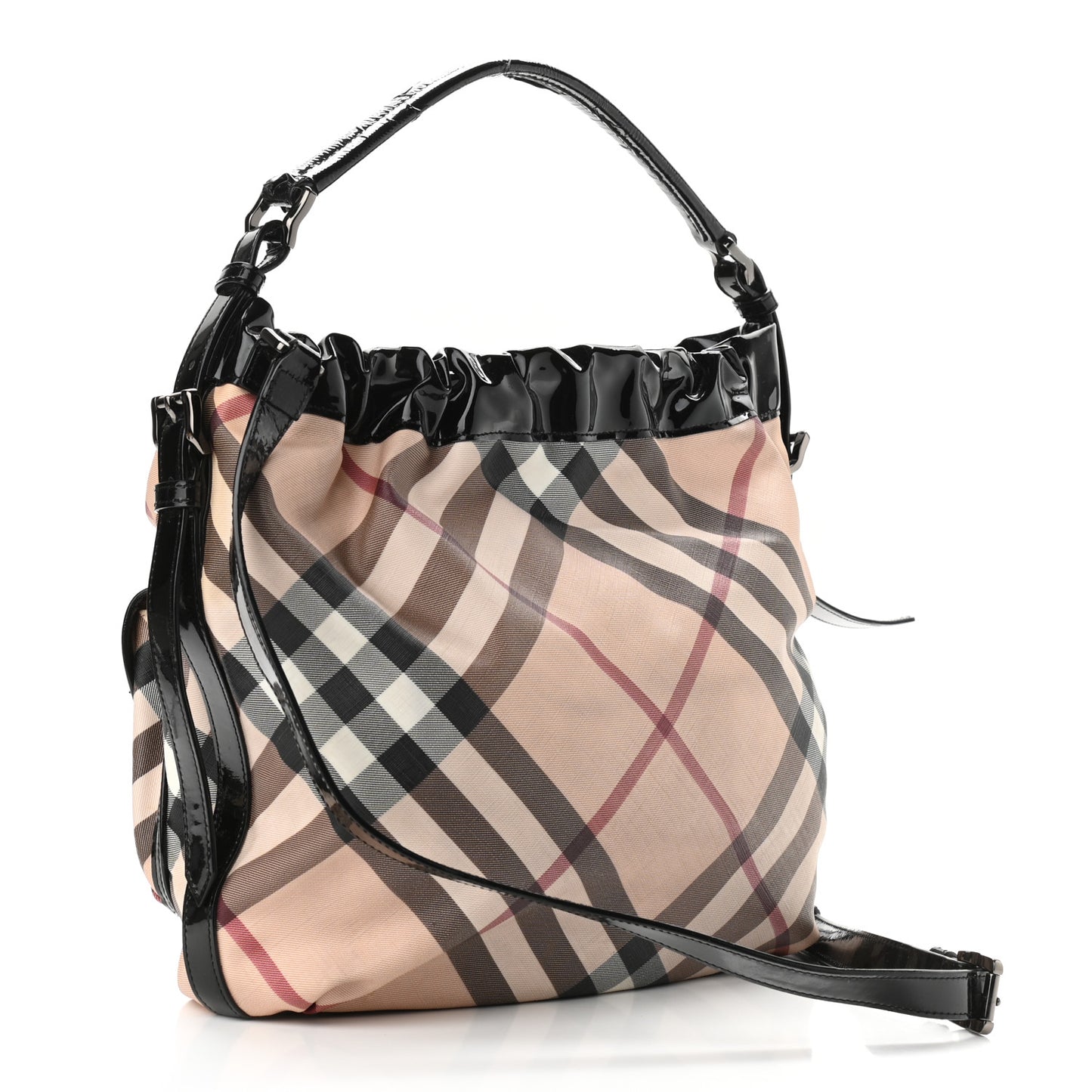 Patent Supernova Check Drawstring Hobo