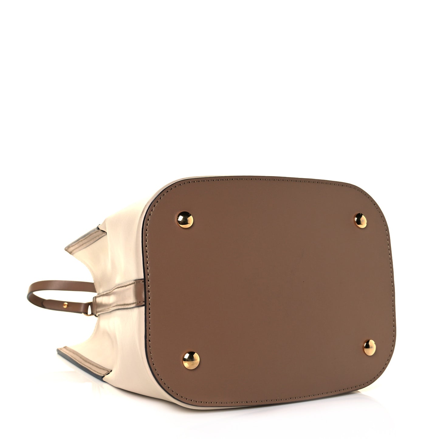 Calfskin Small Peggy Bucket Bag Cream