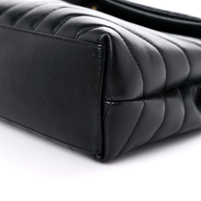 Saint Laurent Calfskin Y Quilted Monogram Small Loulou Chain Satchel Black 8 of 10