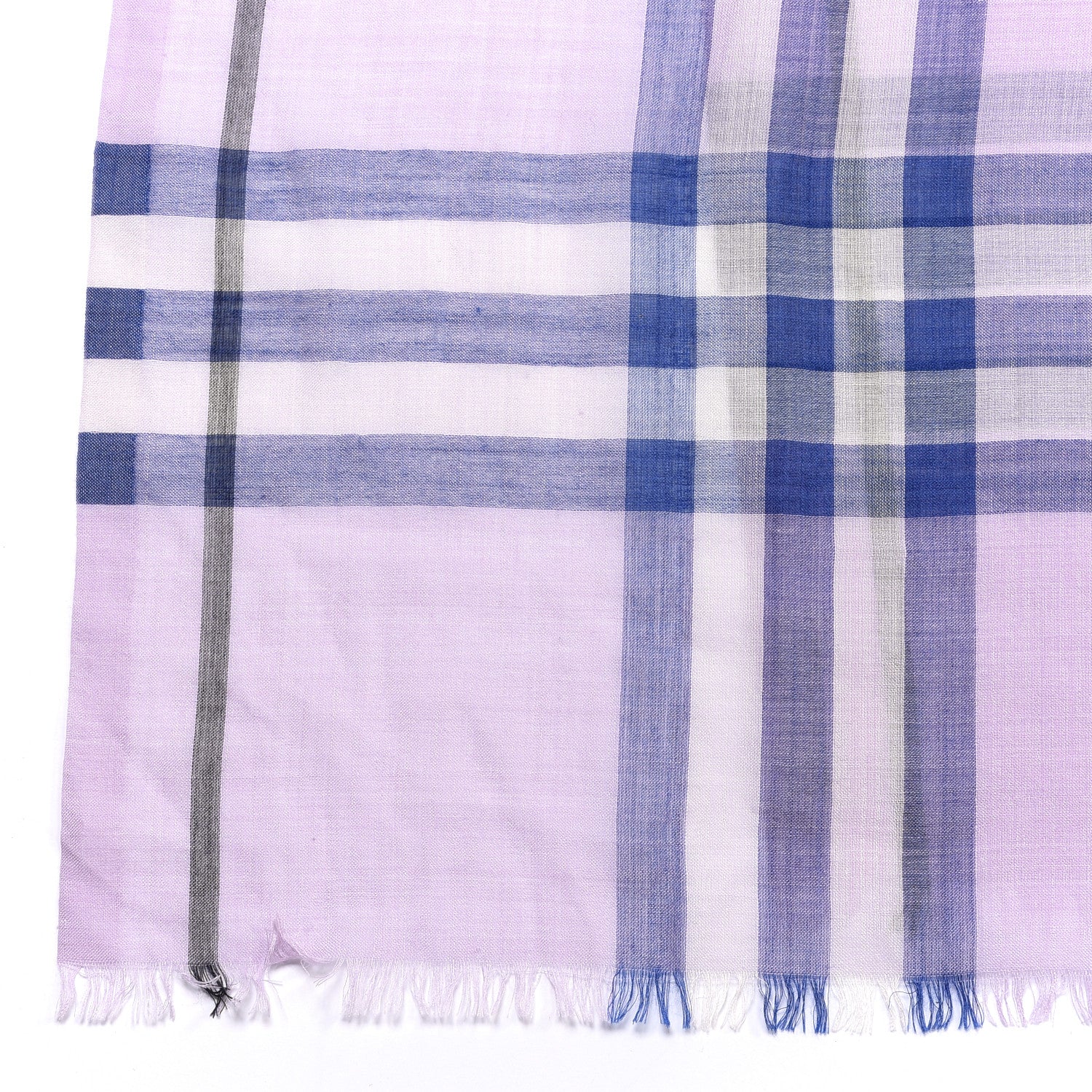Burberry Wool Silk Gauze Giant Check Lightweight Scarf Pale Orchid 7 of 8