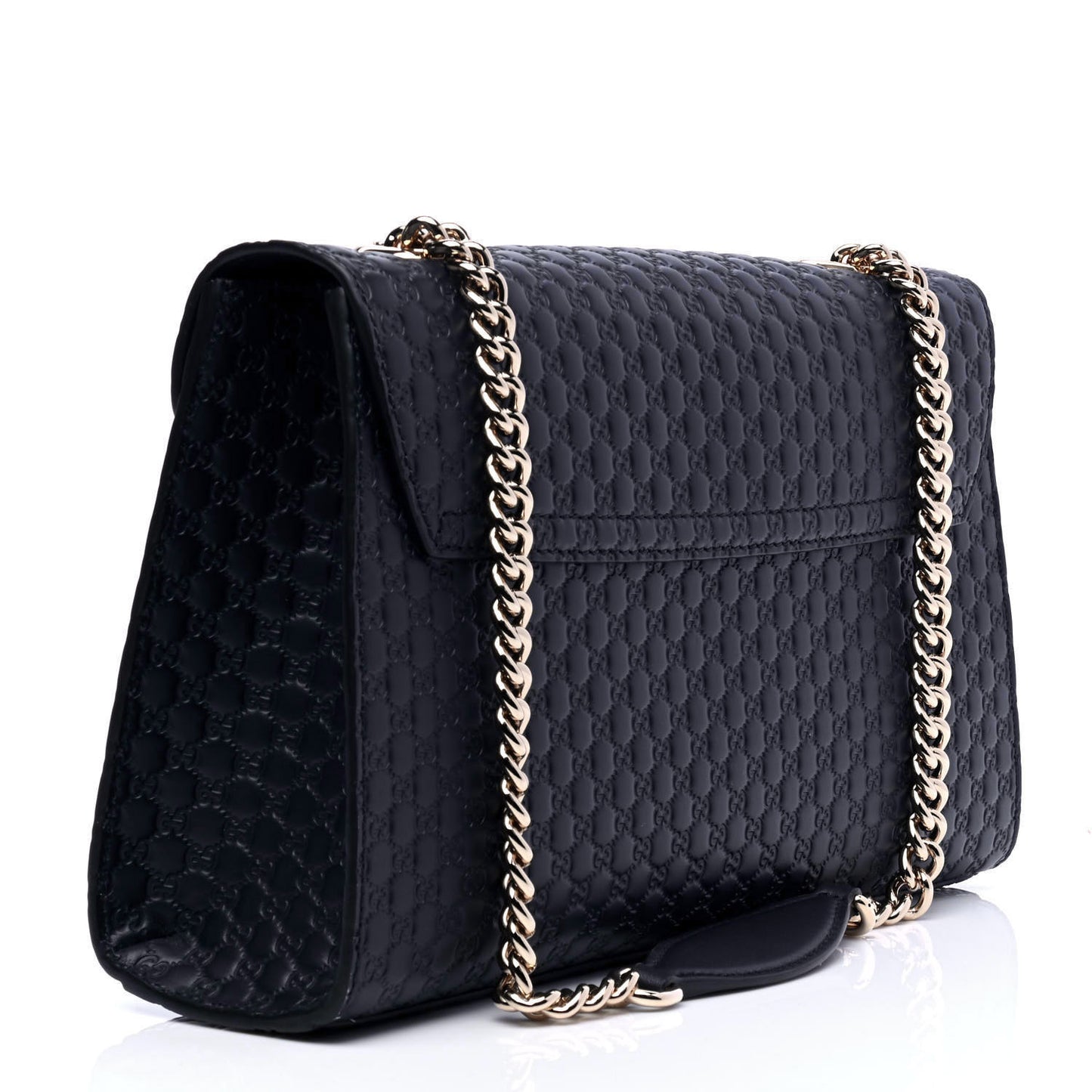 Soft Microguccissima Medium Emily Chain Shoulder Bag Blue