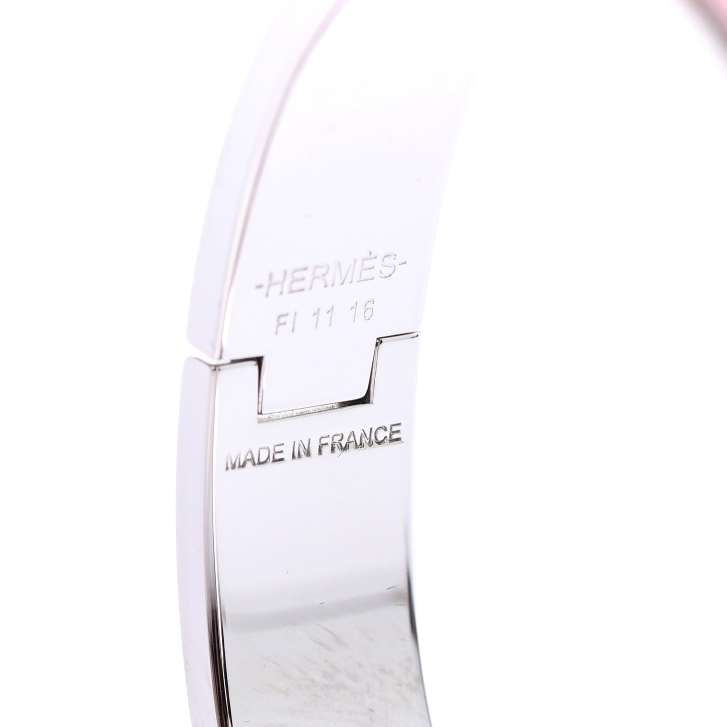 Enamel Narrow Clic Clac H Bracelet PM Rose Dragee