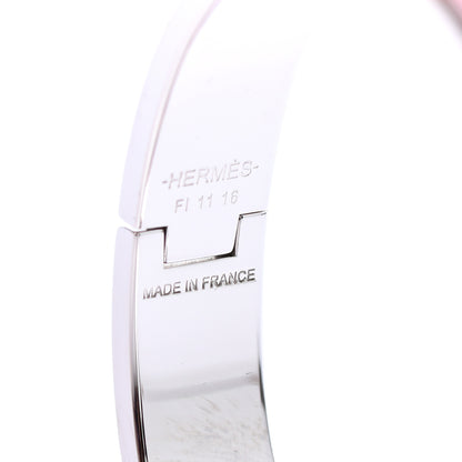 Hermes Enamel Narrow Clic Clac H Bracelet PM Rose Dragee 4 of 4