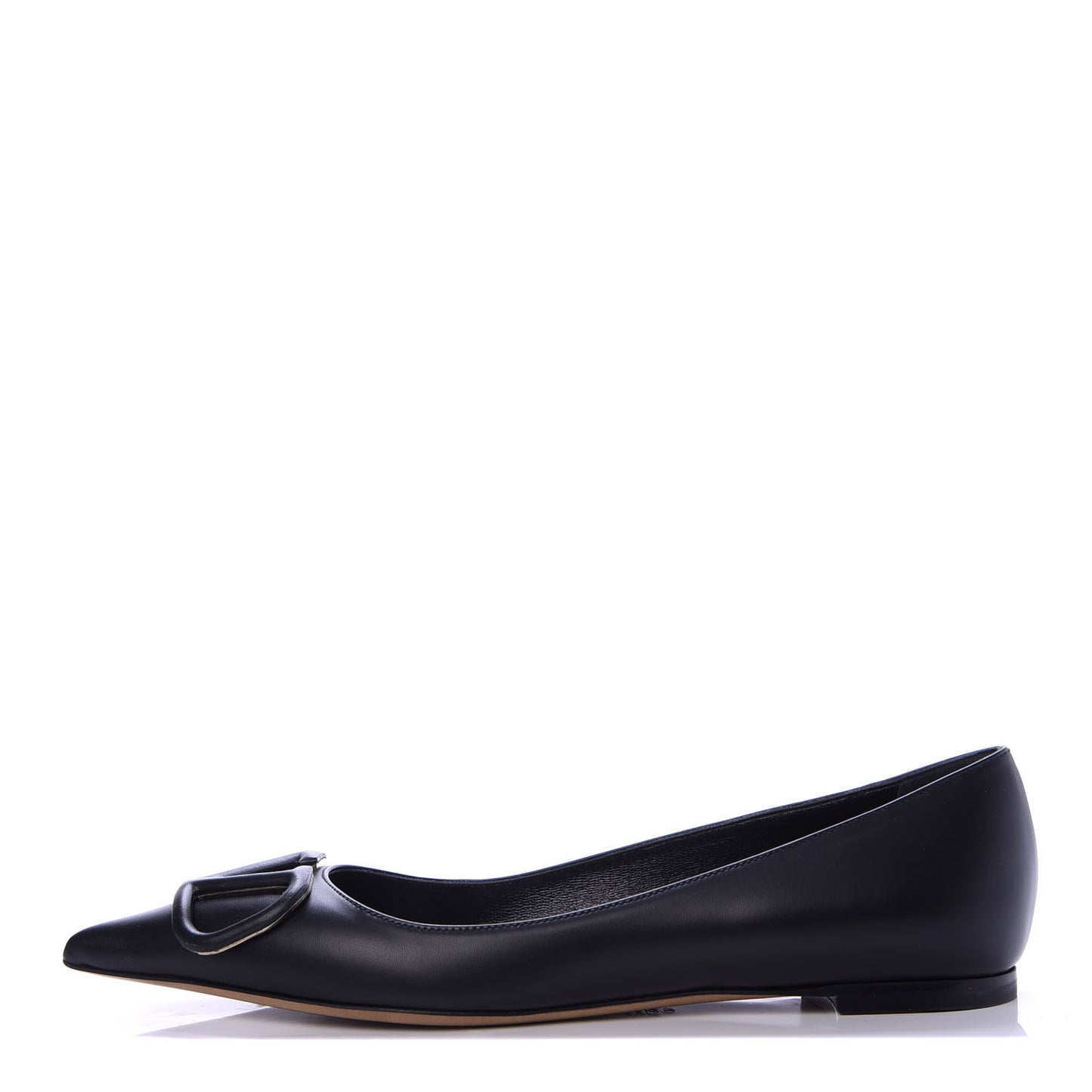 Nappa Vlogo Flats 38.5 Black