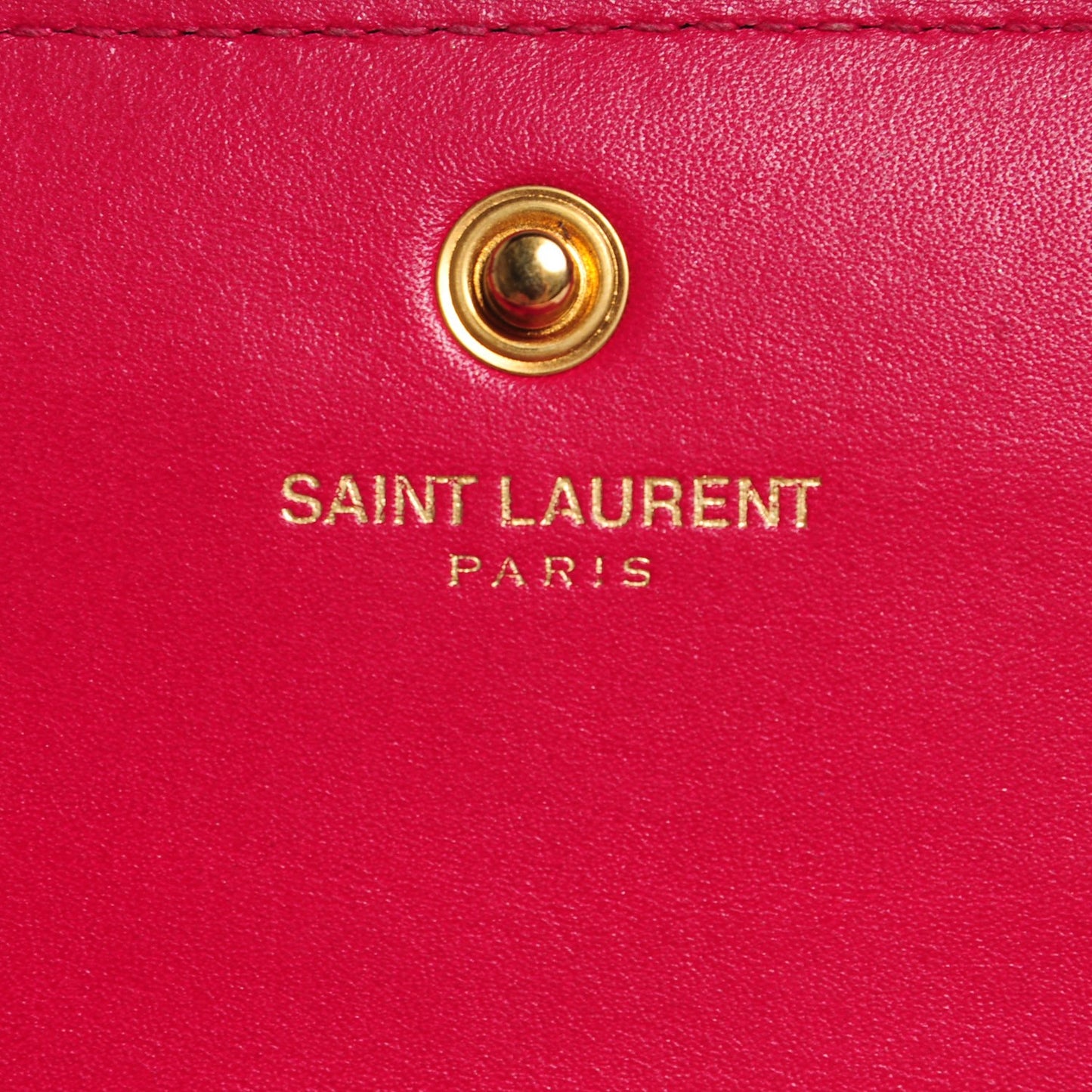 Grain De Poudre Classic Letters Chain Wallet Fuchsia
