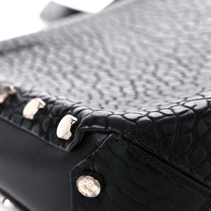 Jimmy Choo Grainy Calfskin Lockett Shoulder Bag Black 9 of 32