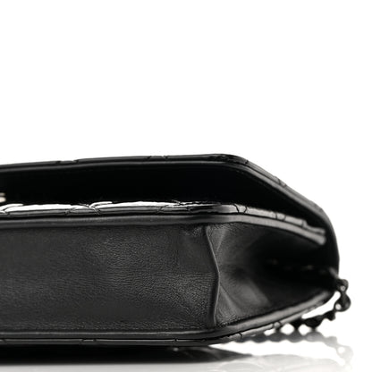 Chanel Patent Quilted Wallet On Chain WOC Black 11 of 11