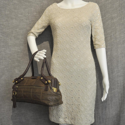 FASHIONPHILE SALVATOREFERRAGAMOLeatherStitchedGanciniBagBrown 2 of 7