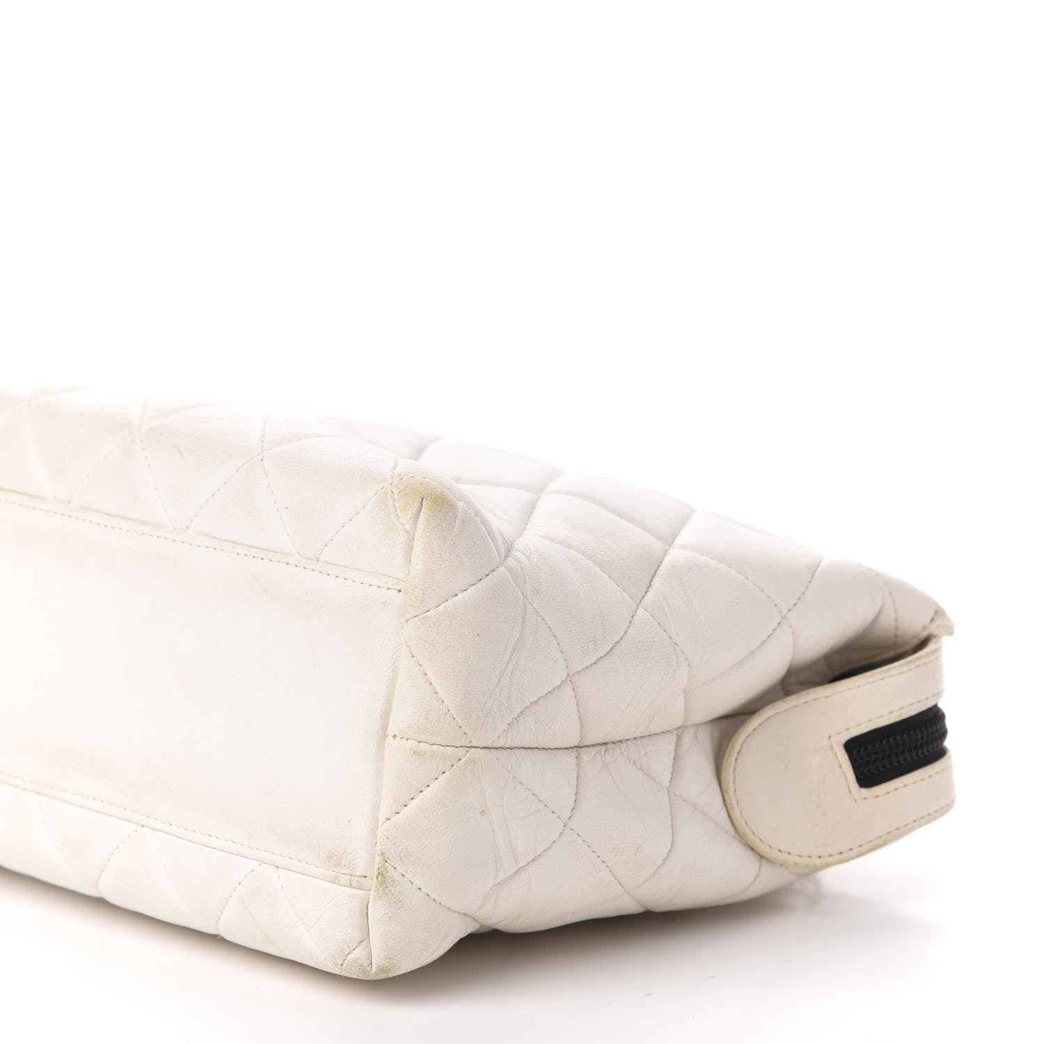 Chanel Lambskin Quilted Shoulder Bag White 9 of 14