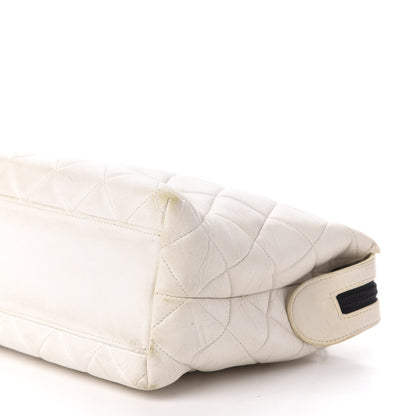 Chanel Lambskin Quilted Shoulder Bag White 9 of 14