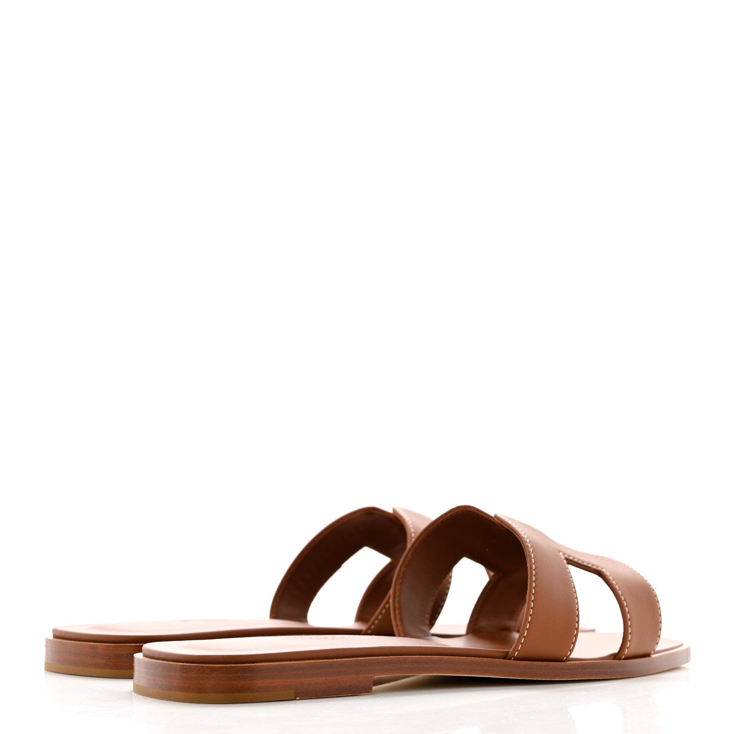 Hermes Box Calfskin Oran Sandals 38 Gold 4 of 10