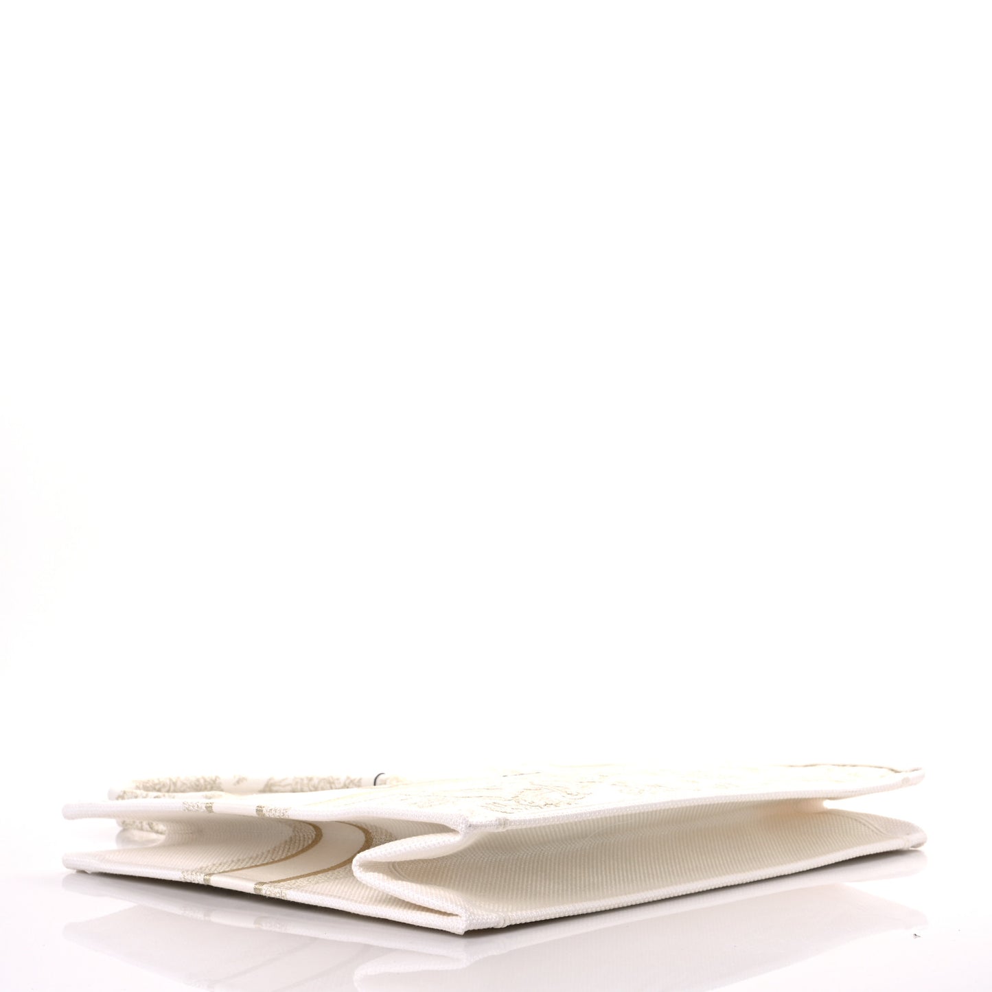 Canvas Embroidered Large Around The World Book Tote Gold