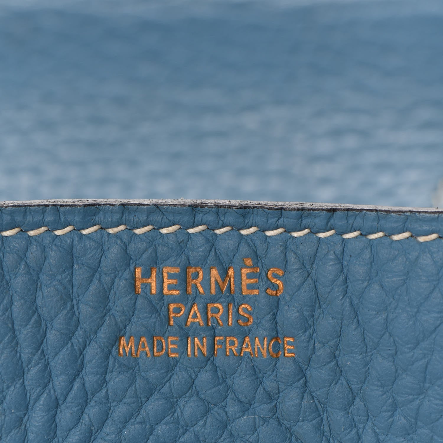 Hermes Taurillon Clemence Birkin 35 Blue Jean 22 of 38