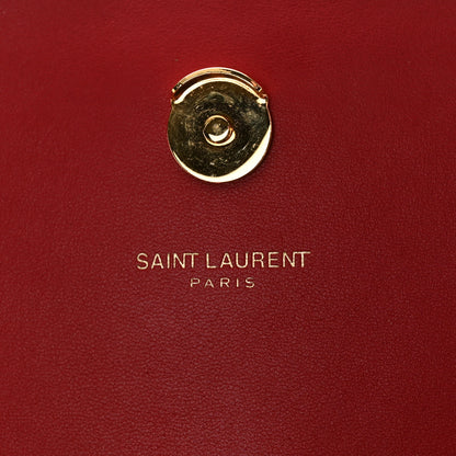 Saint Laurent Suede Small Classic Monogram Kate Tassel Satchel Red 6 of 12