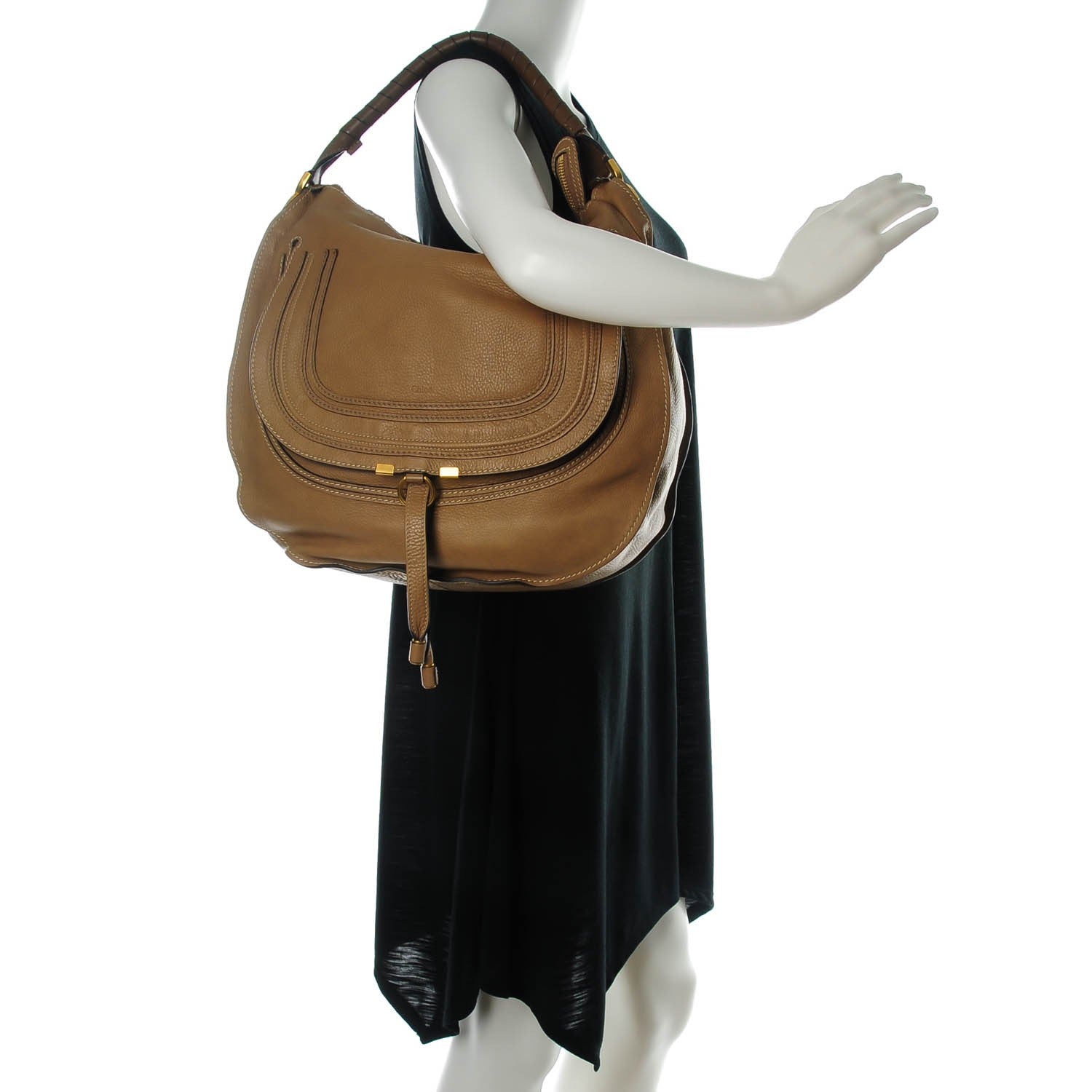 Chloe Calfskin Large Marcie Hobo Nut 2 of 8