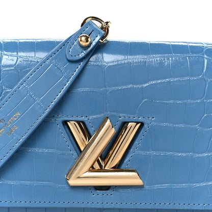Louis Vuitton Crocodile Twist Chain Wallet Bleuet 8 of 10