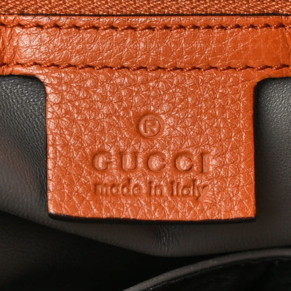 Gucci Pebbled Calfskin Large Lady Tassel Top Handle Bag Orange 6 of 17