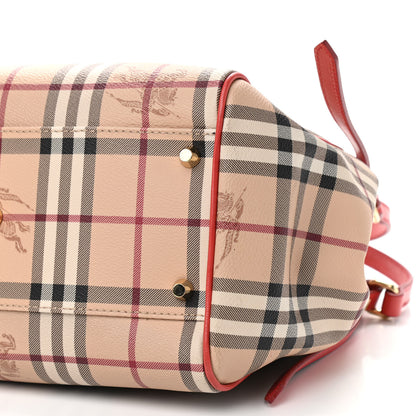 Burberry Haymarket Check Small Canterbury Tote Military Red 13 of 13