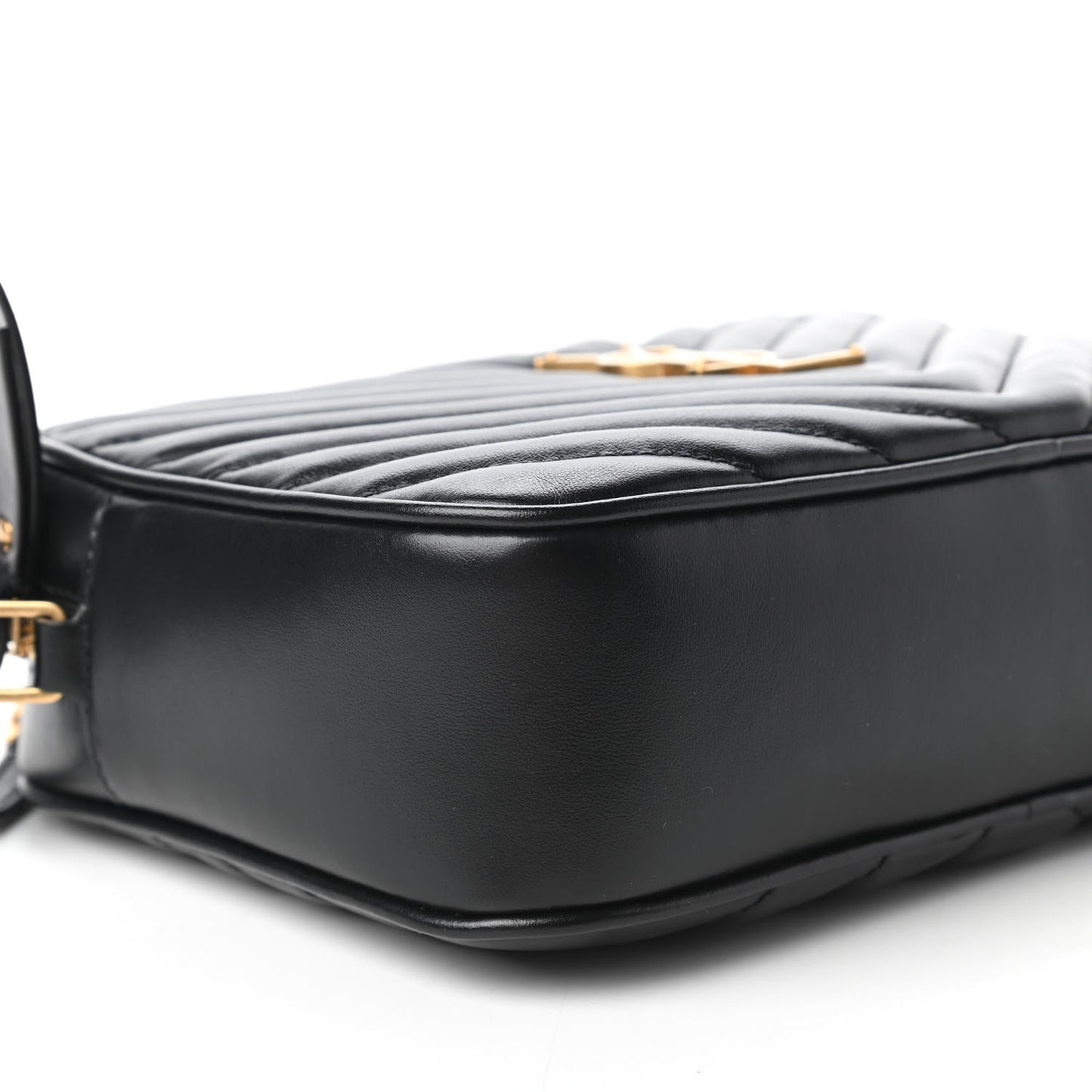 Calfskin Matelasse Monogram Lou Camera Bag Black